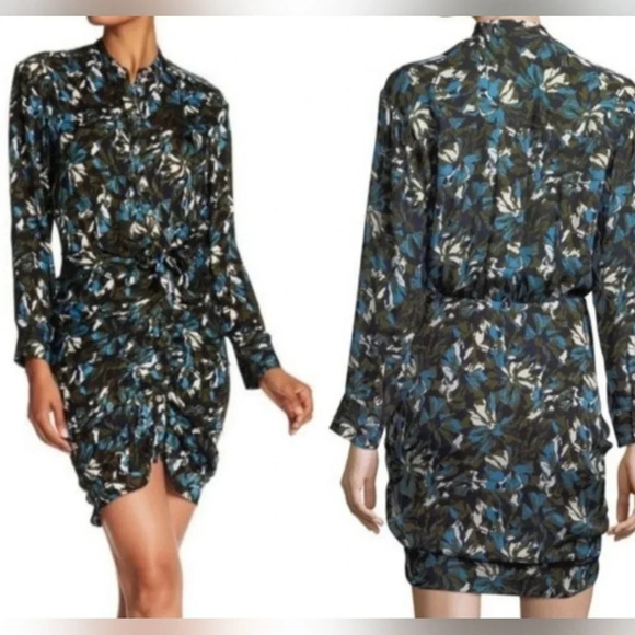 Veronica Beard Dresses & Skirts - VERONICA BEARD GEORGINA BUTTON FRONT SILK FLORAL DRESS, SIZE 2